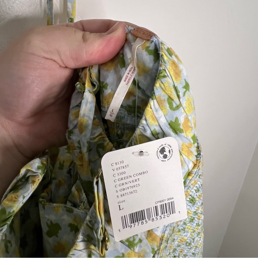 NWT Free People Floral Dress Lavendar Daze Sun Dress Multicolor Size Large MIDI - Picture 9 of 14